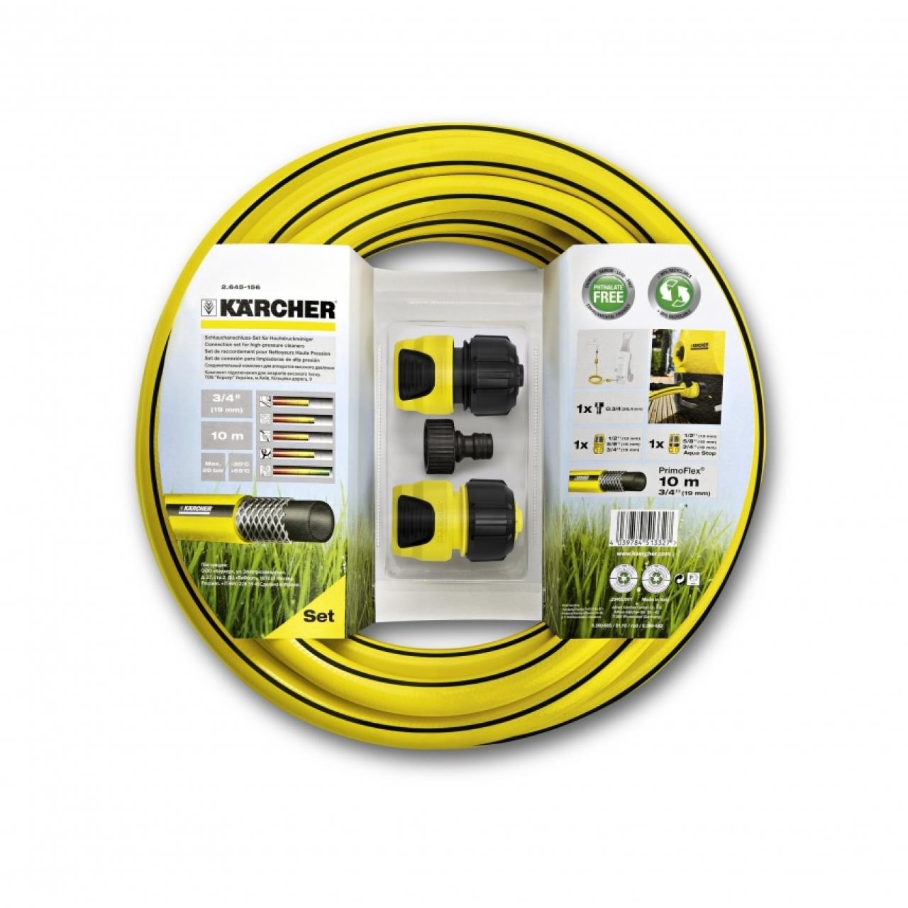 Schlauchanschluss-Set f. HD-Reiniger 3/4'' (10 m)