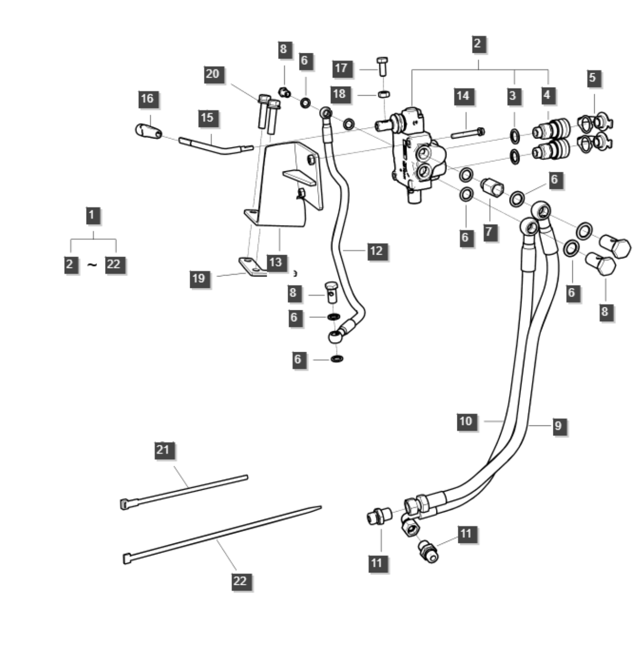Hydraulikanschluss hinten