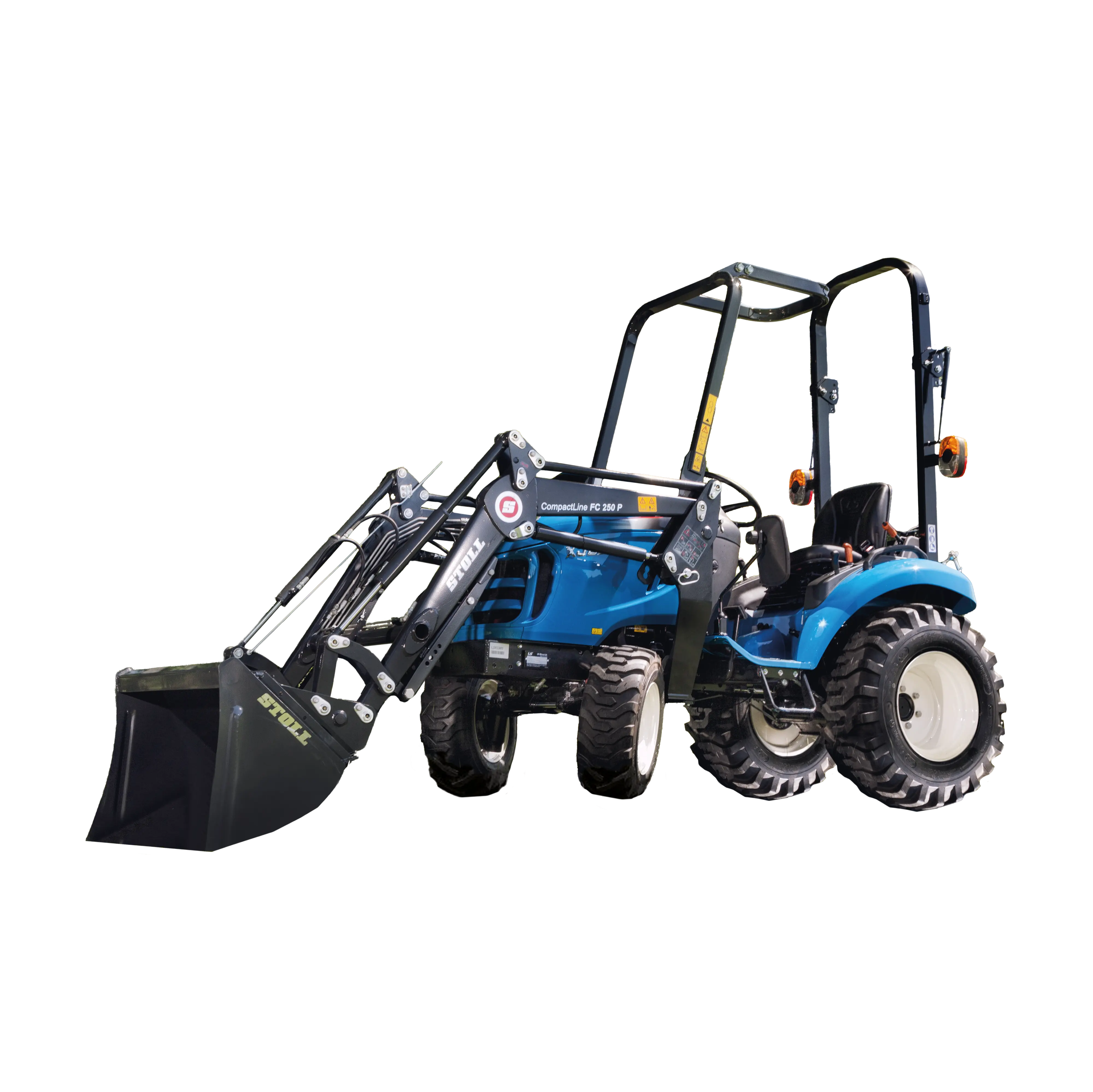 XJ25 - HST LifeLine, inkl. Industriebereifung, Frontlader Stoll FC250P, Schaufel 122 cm SkidSteer-Schnellwechsler und OPG für XJ25